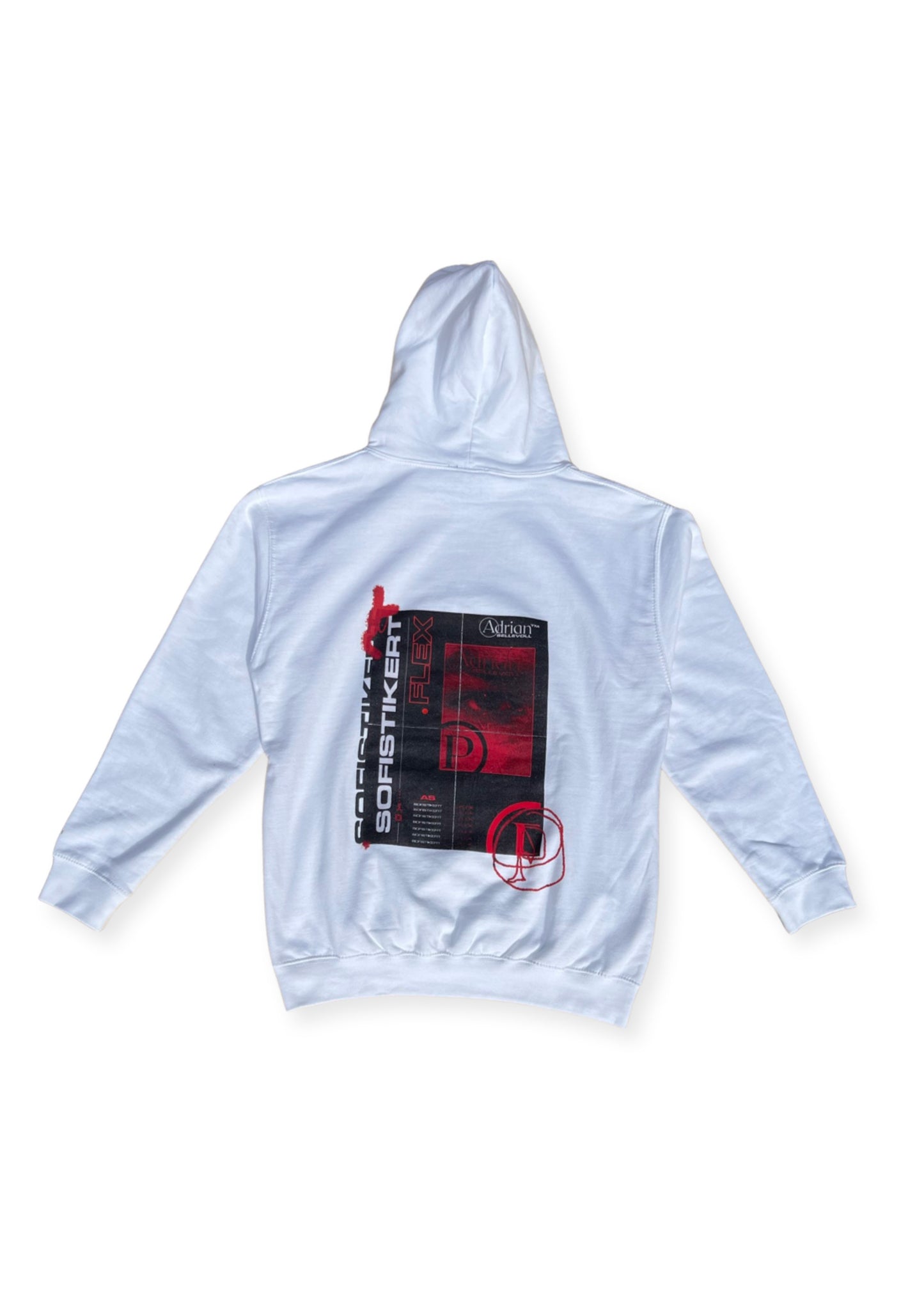 Adrian Sellevoll | Hoodie| Hvit/Rød